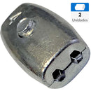 Abrazadera Oval Zincada Union Cable 5 Mm 2 Unidades