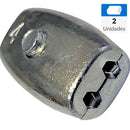 Pack 2 Abrazaderas Oval Zincada Union Cable Mm