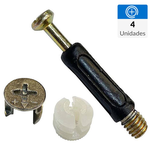 Kit Tuerca + Conector Largo 32 Mm 4 Unid
