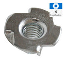 Tuerca Anclaje Para Mueble M6 X 10 Mm Zincado Brillante 4 Unid