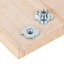Tuerca Anclaje Para Mueble M5 X 9 Mm Zincado Brillante 4 Unid