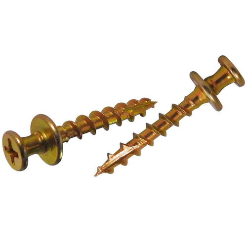 Tornillo Para Colgar M3 5X30 Mm Zincado Amarillo, 2 Unidades