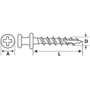 Tornillo Para Colgar M3 5X30 Mm Zincado Amarillo, 2 Unidades