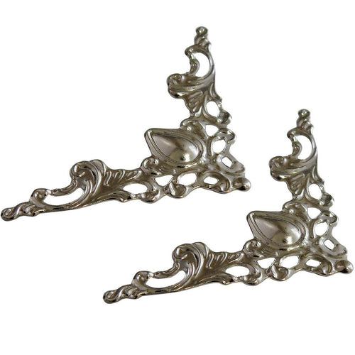 Esquinero Decorativo Plateado 42X42 Mm Pack 2 Unidades