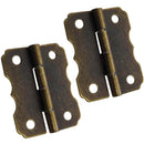 Bisagra Decorativa Borde 23 X 30 Mm Bronce Antiguo 2 Unid