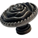 Tirador Decorativo Redondo "Flor" 31X 24 Mm Bronce Envejecido 1 Unid