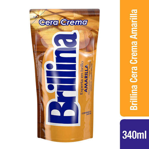 Cera Crema Doypack Amarilla 340Cc BRILLINA 