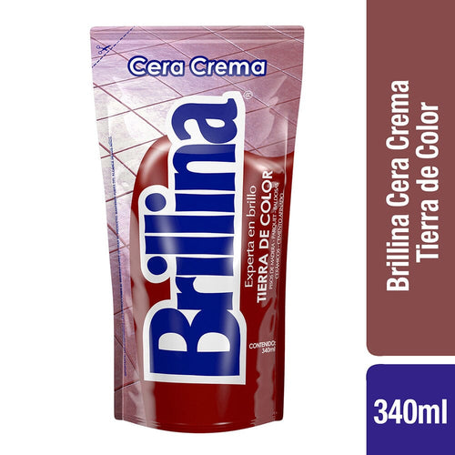 Cera Crema Doypack Tierra De Color 340Cc BRILLINA 