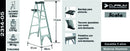 Escalera Aluminio Tijera 5 Peldaños 90 Kg Cuprum