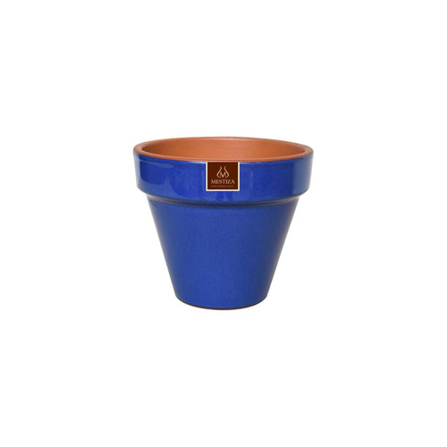 Macetero Kony De Arcilla 8X7 Cm Azul Imperial