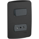 Placa Miluz Armada Int 9/12+Toma10A Grafito