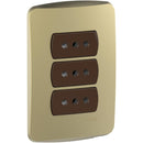 Placa Miluz Armada Toma Triple 10A Dorado