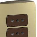 Placa Miluz Armada Toma Triple 10A Dorado