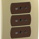 Placa Miluz Armada Toma Triple 10A Dorado