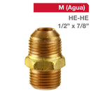 Niple Bronce He/He 1/2" X 7/8" 1U