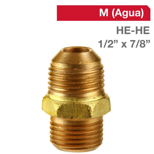 Niple Bronce He/He 1/2" X 7/8" 1U