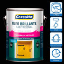 oleo Habitacional 1 Galon(Es) Brillante Negro Negro