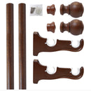 Set Doble 2.50 Tubo Hierro Lam. Madera 28Mm