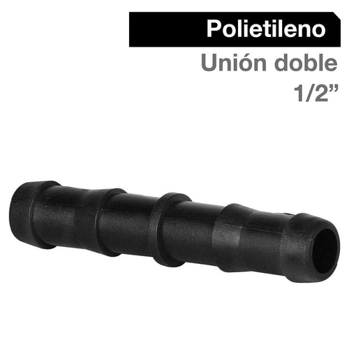 Union Doble Polietileno Pack 3 1/2" Negro 3U