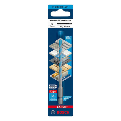 Broca Multiconstruction 5Mm - Toma Hexagonal 1/4