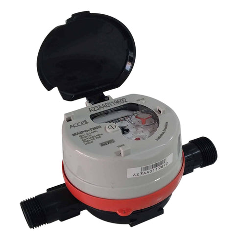 Medidor Agua Fria 1/ 2" Composite Roscas Iguales Conexion He