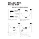 Desague Tina Ss304 Tapon 1 1/2" S/Reb S/Cola