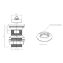 Desague Lavamanos Plastico Tapon 1 1/4" C/Reb S/Cola