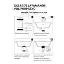 Desague Lavamanos Plastico Tapon 1 1/4" C/Reb S/Cola