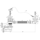 Desague Tina Plastico 1 1/2" C/Rebalse C/Sifon