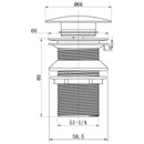 Desague Lavamanos Inox Satinado Ss304 Pop Up 1 1/4" S/Reb S/Cola