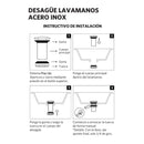 Desague Lavamanos Inox Satinado Ss304 Pop Up 1 1/4" S/Reb S/Cola