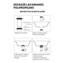 Desague Lavamanos Plastico Tapon 1 1/4" S/Reb S/Cola