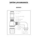 Sifon Lavamanos Pp 1 1/4" Con Salida Curva