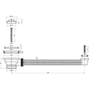 Desague Lavaplatos Plastico Tapon 1 1/2" C/Reb S/Cola