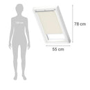 Cortina Blackout Enrollable Para Ventana Techo 55 X 78 Cm