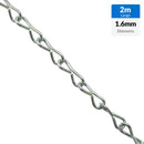 Cadena Decorativa Diametro 1.6 X 21 Zincado 2 Metros