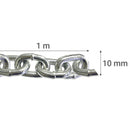 Cadena Acero Eslabon Corto 10 Mm 1 M Plateado