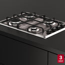 Encimera Gas Licuado 4 Platos Hlx-540 Kbb Oc Ix