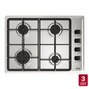 Encimera Gas Licuado 4 Platos Hlx-540 Kbb Oc Ix
