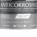 Anticorrosivo Zinc Y Estructuras Metalicas Lata 1 Galon(Es) Mate Negro