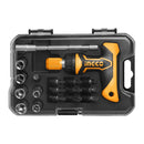 Set Destornillador En T Puntas Y Dados Ph/Sl/Pz/T/H 24 Piezas Ingco Hksdb0188