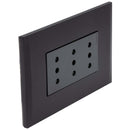 Placa Armada Nobile Tomacorriente Triple 10A Negro