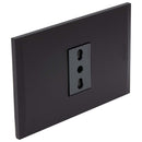 Placa Armada Nobile Tomacorriente Simple 10/16A Negro