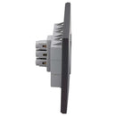 Placa Armada Nobile Tomacorriente Simple 10/16A Negro