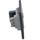 Placa Armada Nobile Tomacorriente 10A + Usb A Color Negro