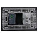 Placa Armada Nobile Tomacorriente 10A + Usb A Color Negro