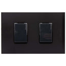 Placa Armada Nobile Interruptor Doble 9/15 Negro