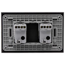 Placa Armada Nobile Interruptor Doble 9/15 Negro