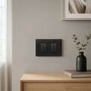 Placa Armada Nobile Interruptor Doble 9/15 Negro