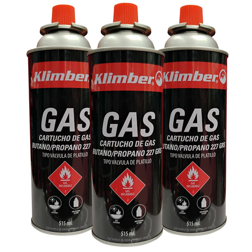 Pack Gas Para Cocinillas 227 Gr 3 Unidades